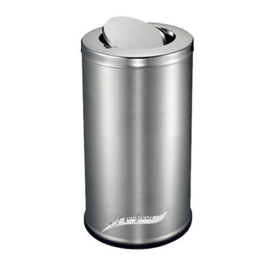 SS STEEL SWING TOP DUST BIN 28 X 14